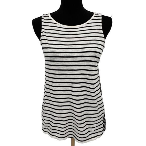 Madewell Forward Seam Striped Front‎ Tank Black & White Womens Size XS - Picture 3 of 7